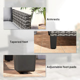 Poly Rattan 2 Seater Outdoor Garden Sofa - Velmora