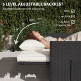 Poly Rattan 2 Seater Sun Lounger Daybed With Cushions - Velmora