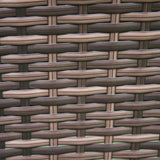 Poly Rattan 3 Pieces Garden Armchair in Set of 2 and Glass Top Table - Velmora