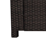 Poly Rattan 3 Seater Garden Sofa With Cushions and Metal Frame - Velmora