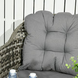 Poly Rattan 4 Pieces Garden Sofa Set With Rectangular Glass Coffee Table - Velmora