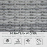 Poly Rattan 4 Pieces Half Square Garden Sofa Set - Velmora