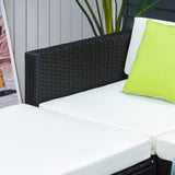 Poly Rattan 4 Seater Garden Sofa Set With Coffee Table - Velmora