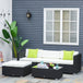 Poly Rattan 4 Seater Garden Sofa Set With Coffee Table - Velmora