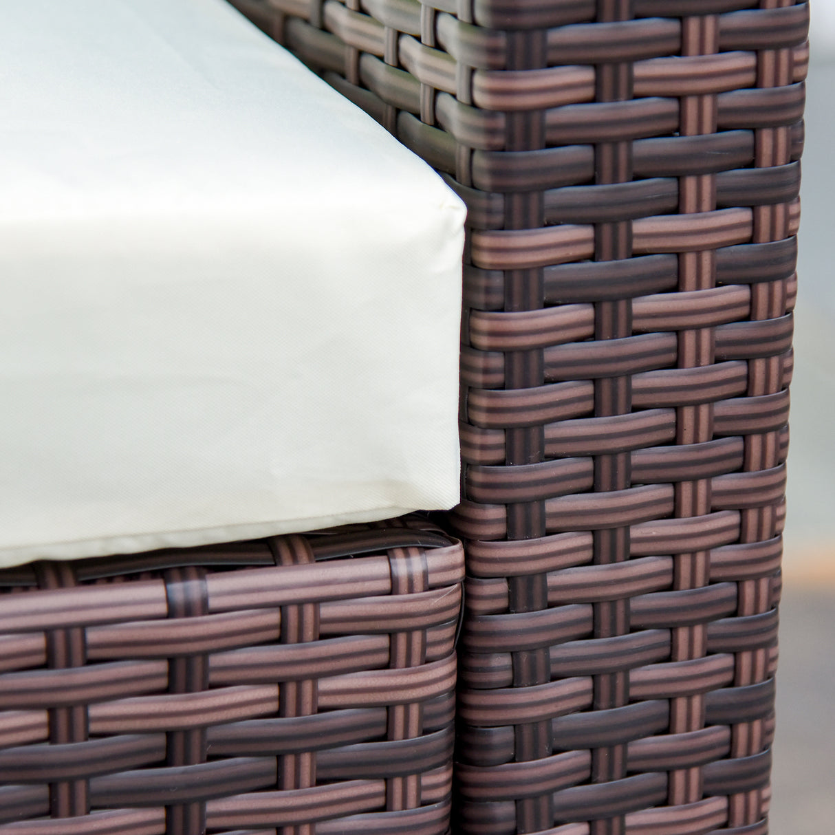 Poly Rattan 4 Seater Garden Sofa Set With Coffee Table - Velmora
