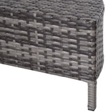Poly Rattan 4 Seater Half-Round Garden Sofa Set With Coffee Table - Velmora