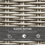 Poly Rattan 5 Pieces Round Garden Daybed With Cushions - Velmora
