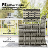Poly Rattan 6 Pieces Garden Sofa Set With Nesting Tables And Armchairs - Velmora