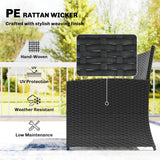 Poly Rattan 6 Pieces Garden Sofa Set With Nesting Tables And Armchairs - Velmora