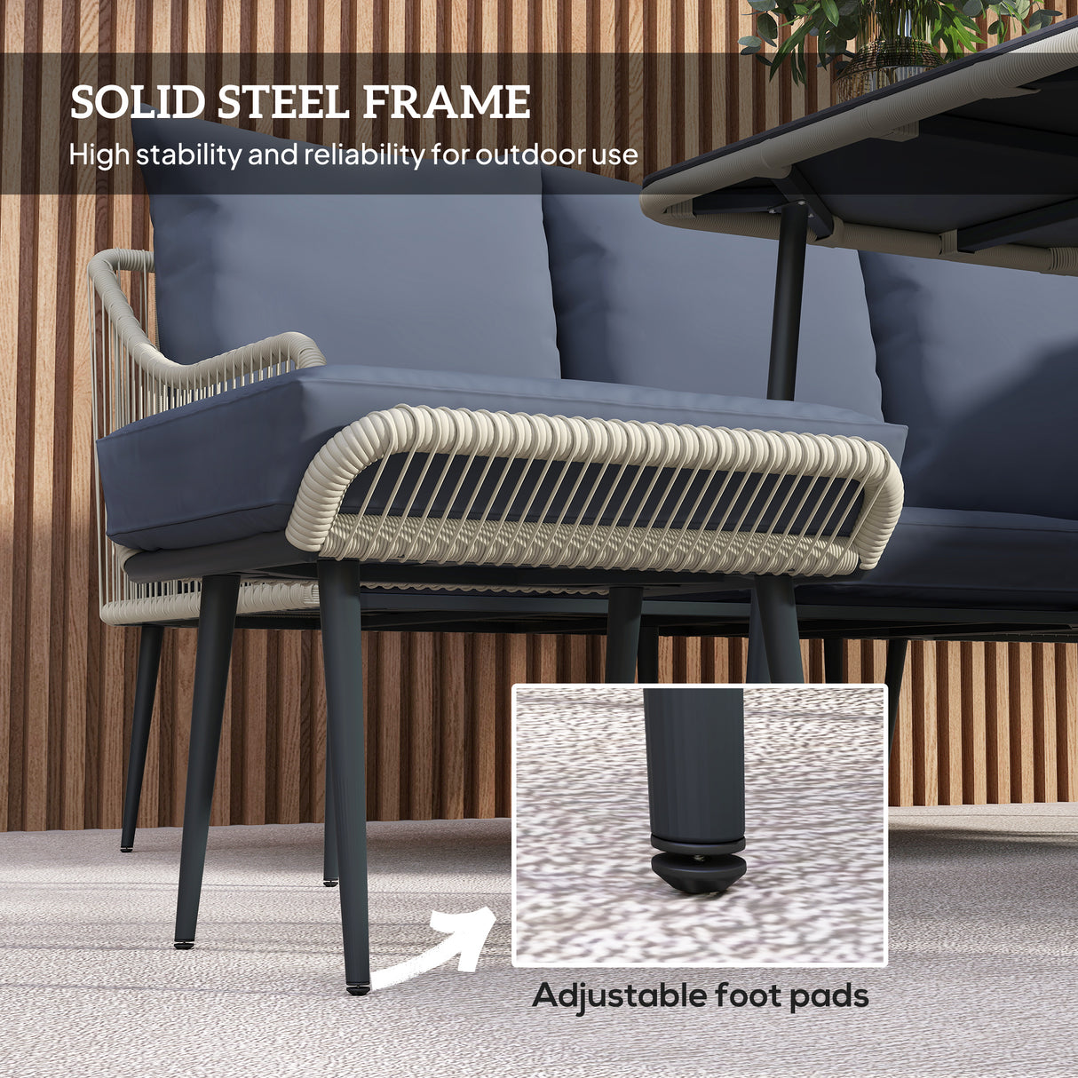 Poly Rattan 6 Pieces Garden Sofa Set With Removable and Washable Covers - Velmora