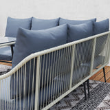 Poly Rattan 6 Pieces Garden Sofa Set With Removable and Washable Covers - Velmora