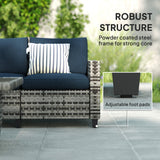 Poly Rattan 6 Pieces Modular Garden Sofa Set - Velmora