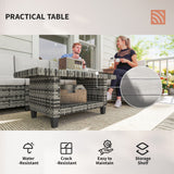 Poly Rattan 6 Pieces Modular Garden Sofa Set - Velmora