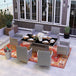 Poly Rattan 6 Seater Garden Dining Set With Cushions - Velmora