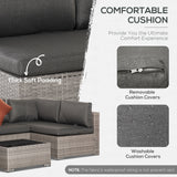 Poly Rattan 7 Pieces Garden Sofa Set With Square Glass Top Table - Velmora
