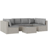 Poly Rattan 7 Pieces Modular Garden Sofa Set - Velmora