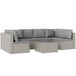 Poly Rattan 7 Pieces Modular Garden Sofa Set - Velmora