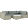 Poly Rattan 7 Pieces Modular Garden Sofa Set - Velmora