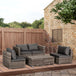 Poly Rattan 8 Pieces Garden Sofa Set With Contrast Cushions - Velmora