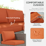 Poly Rattan 8 Pieces Garden Sofa Set With Contrast Cushions - Velmora