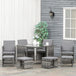 Poly Rattan 9 Piece Garden Dining Set With Armchairs And Glass Top Table - Velmora