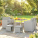 Poly Rattan 9 Piece Garden Dining Set With Armchairs And Glass Top Table - Velmora