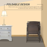 Poly Rattan Folding Garden Armchairs in Set of 2 - Velmora