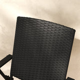 Poly Rattan Folding Garden Armchairs in Set of 2 - Velmora