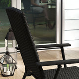 Poly Rattan Folding Garden Armchairs in Set of 2 - Velmora