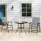 Poly Rattan Folding Garden Armchairs in Set of 2 - Velmora