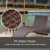 Poly Rattan Folding Garden Sun Lounger With Soft Padded Cushion - Velmora