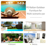 Poly Rattan Folding Garden Sun Lounger With Soft Padded Cushion - Velmora