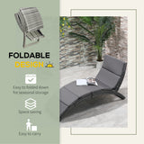 Poly Rattan Folding Garden Sun Lounger With Soft Padded Cushion - Velmora