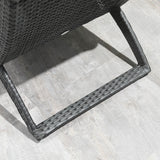 Poly Rattan Folding Garden Sun Lounger With Soft Padded Cushion - Velmora