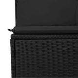 Poly Rattan Garden 2 Seater Sofa With Cushions And Storage - Vantage Home