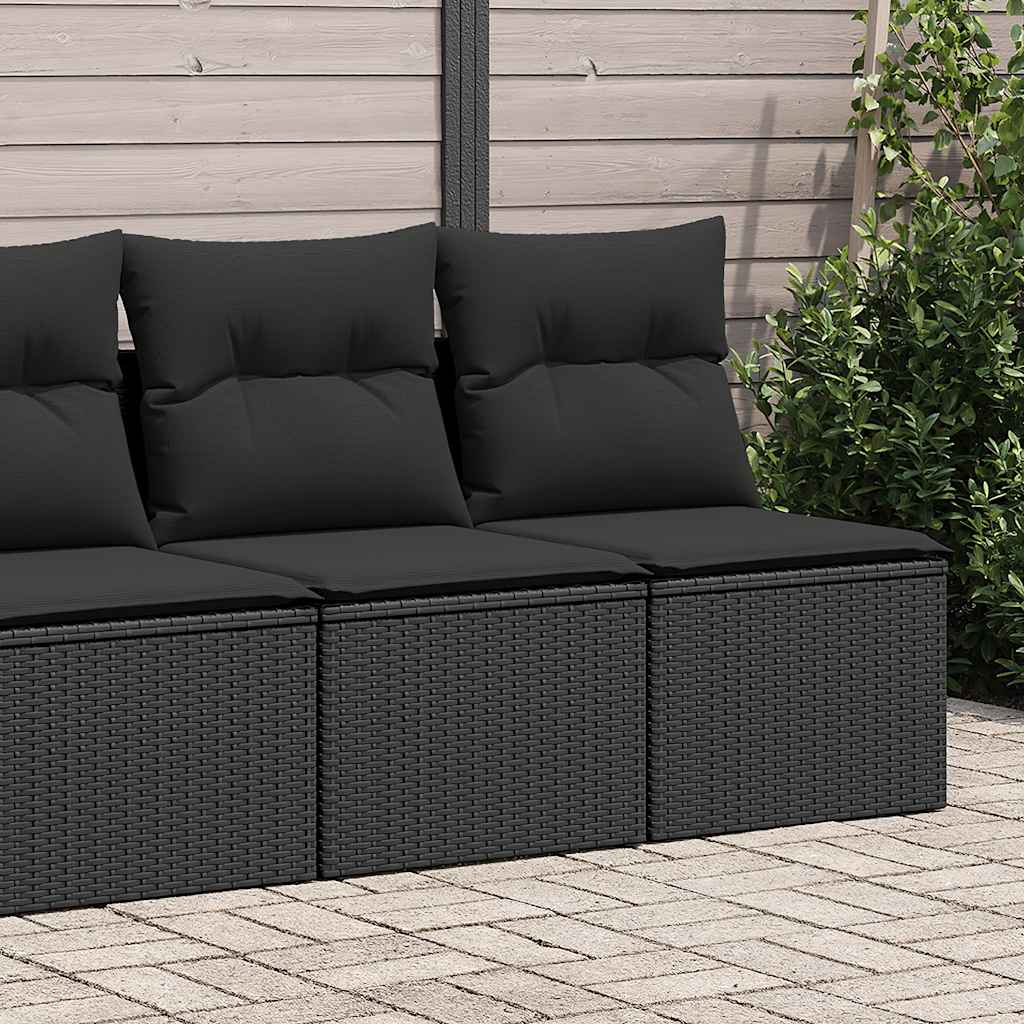 Poly Rattan Garden 2 Seater Sofa With Cushions And Storage - Vantage Home
