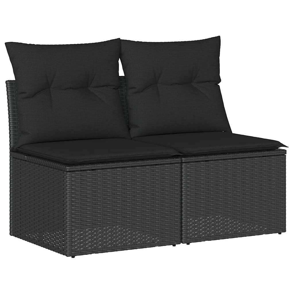 Poly Rattan Garden 2 Seater Sofa With Cushions And Storage - Vantage Home