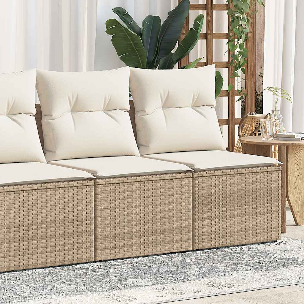 Poly Rattan Garden 2 Seater Sofa With Cushions And Storage - Vantage Home