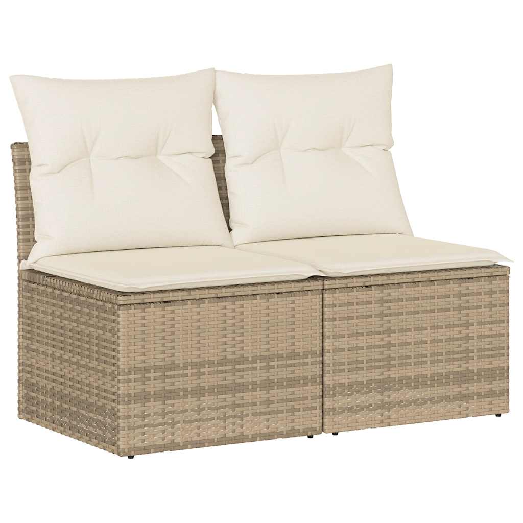 Poly Rattan Garden 2 Seater Sofa With Cushions And Storage - Vantage Home