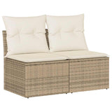 Poly Rattan Garden 2 Seater Sofa With Cushions And Storage - Vantage Home