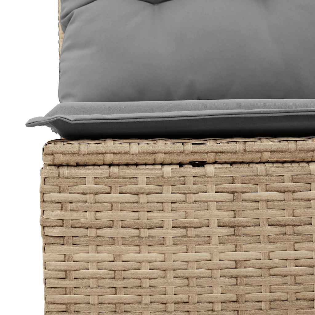 Poly Rattan Garden 2 Seater Sofa With Cushions And Storage - Vantage Home