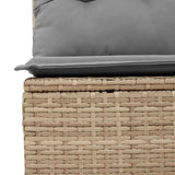 Poly Rattan Garden 2 Seater Sofa With Cushions And Storage - Vantage Home