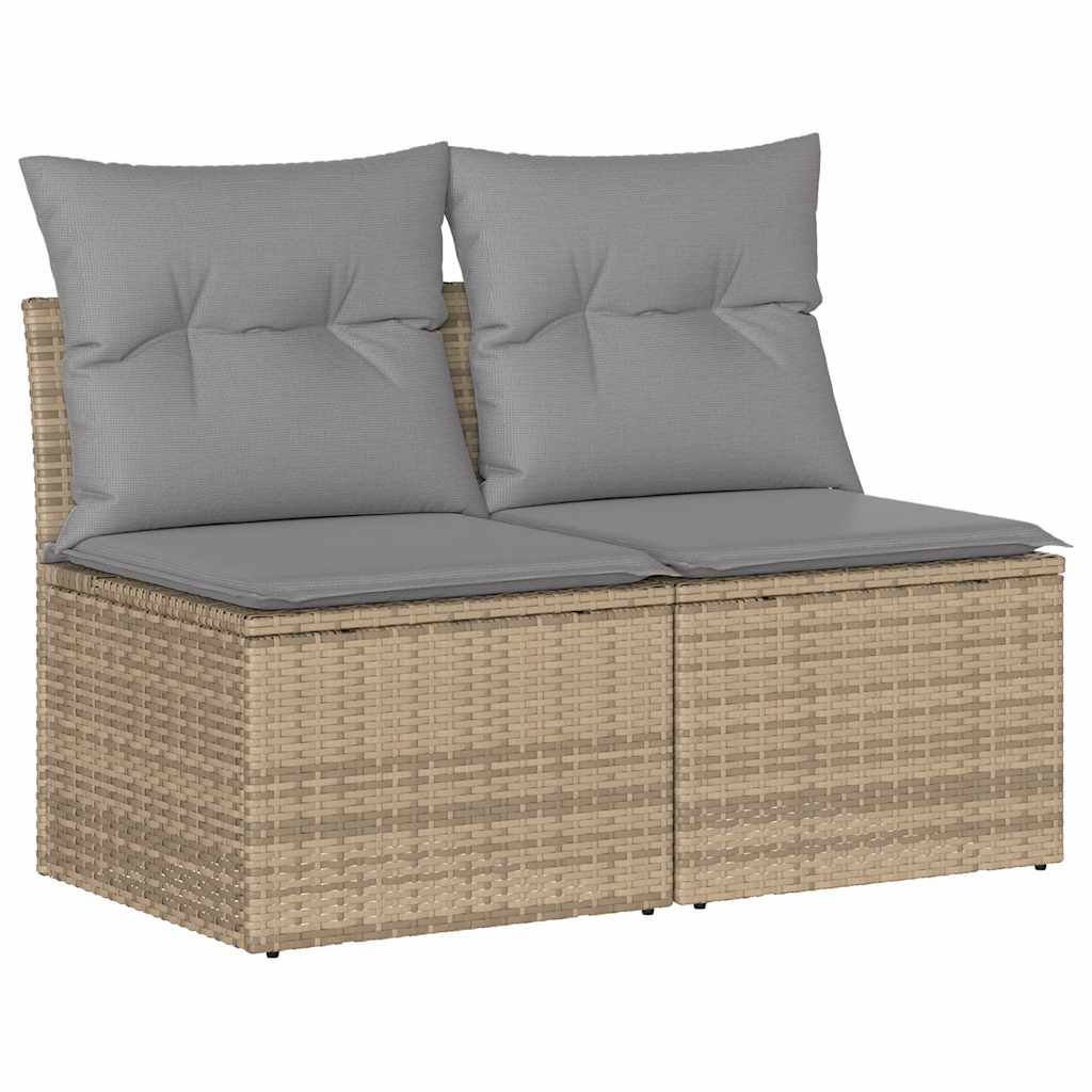 Poly Rattan Garden 2 Seater Sofa With Cushions And Storage - Vantage Home