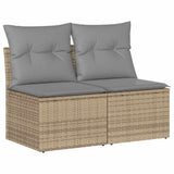 Poly Rattan Garden 2 Seater Sofa With Cushions And Storage - Vantage Home