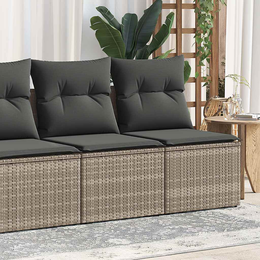 Poly Rattan Garden 2 Seater Sofa With Cushions And Storage - Vantage Home