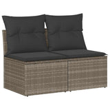 Poly Rattan Garden 2 Seater Sofa With Cushions And Storage - Vantage Home