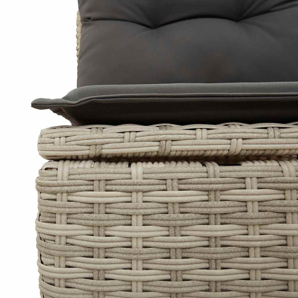 Poly Rattan Garden 2 Seater Sofa With Cushions And Storage - Vantage Home