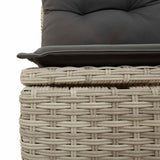 Poly Rattan Garden 2 Seater Sofa With Cushions And Storage - Vantage Home