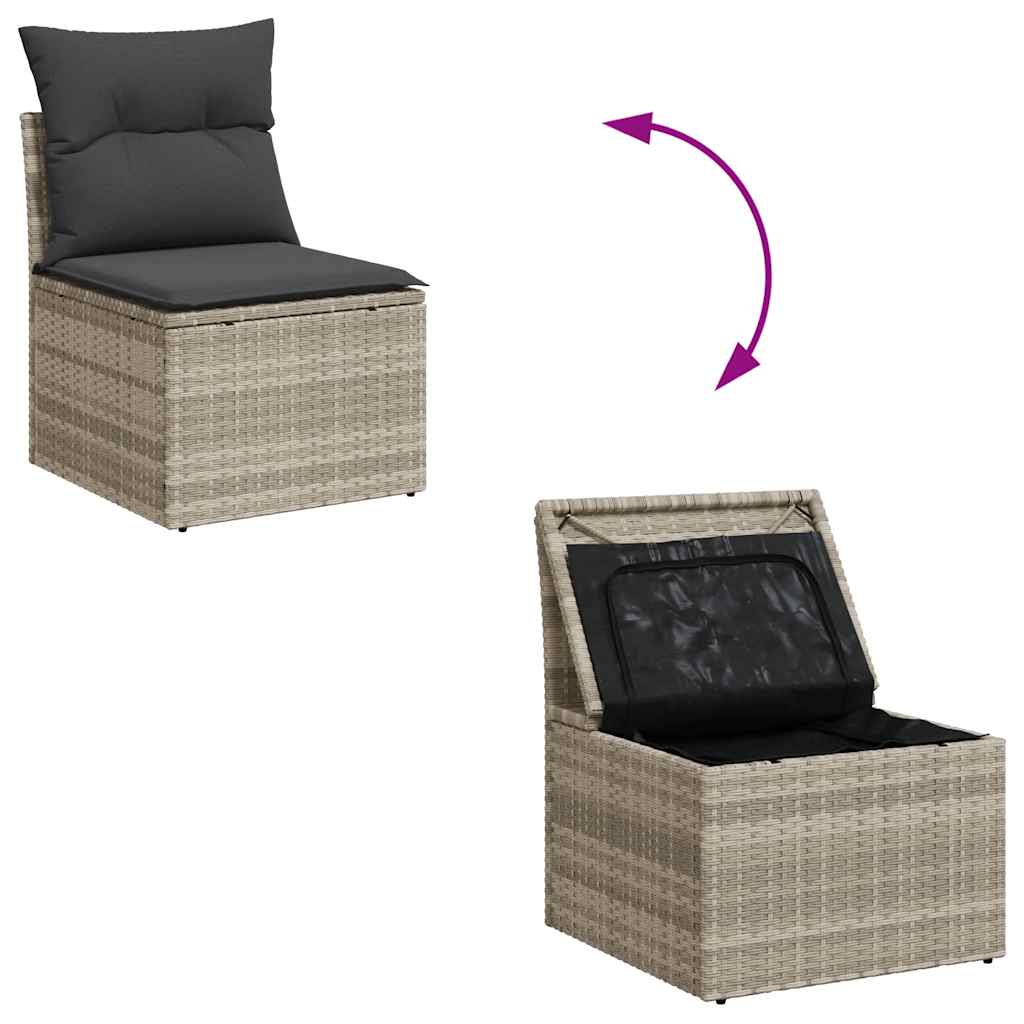 Poly Rattan Garden 2 Seater Sofa With Cushions And Storage - Vantage Home