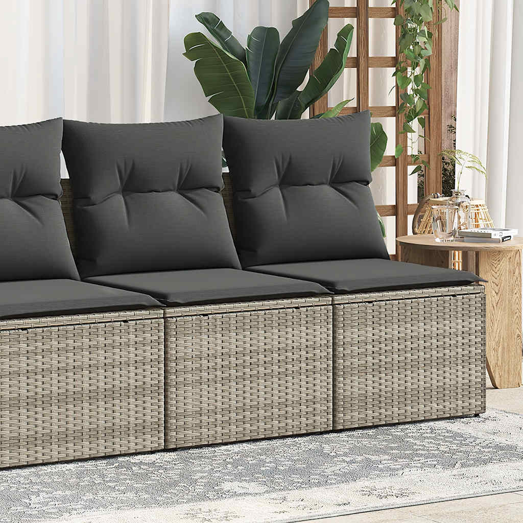 Poly Rattan Garden 2 Seater Sofa With Cushions And Storage - Vantage Home